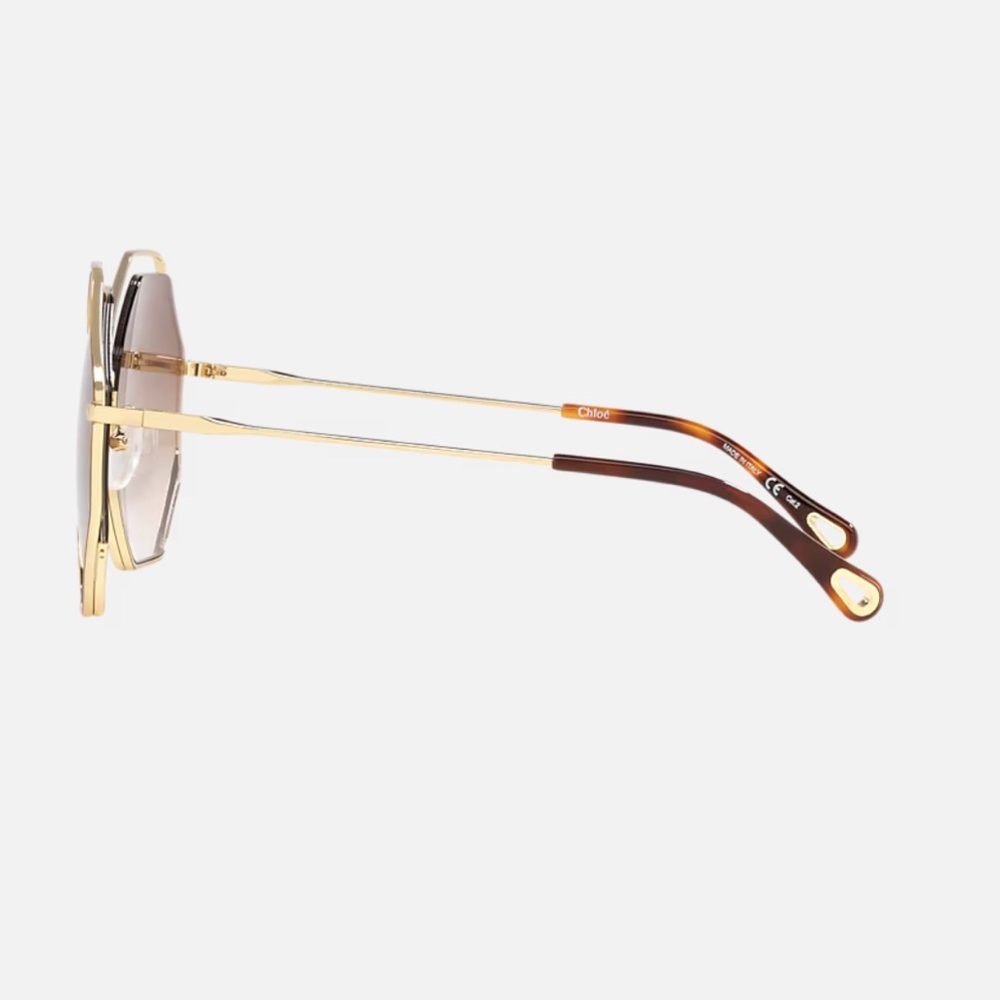 Chloé sunglasse octogonal poppy sunnies octogonal oversize metal miroir Frame - Picture 6 of 7
